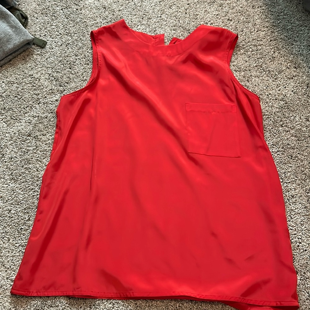 Red tank top with pocket